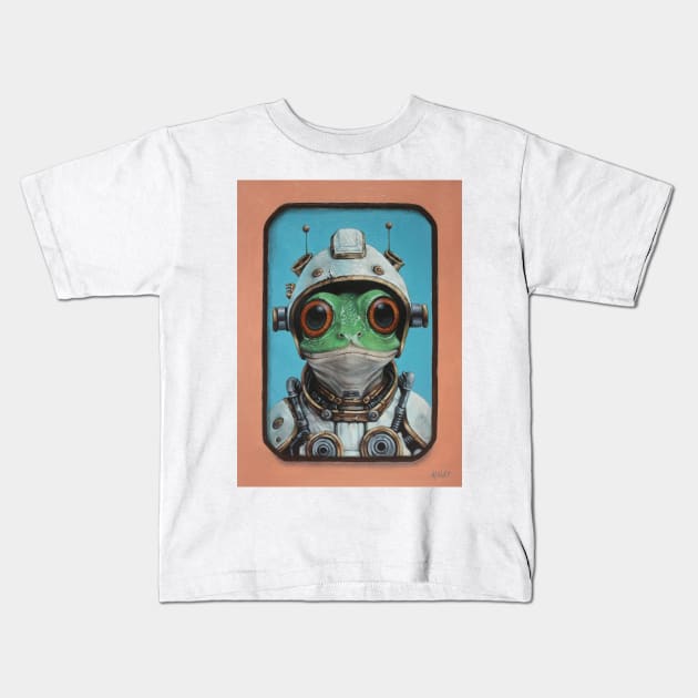 Space Oddity | Interstellar Frog: Ground Control To Major Froggie | Astro Toad Original Painting by Tyler Tilley Kids T-Shirt by Tiger Picasso